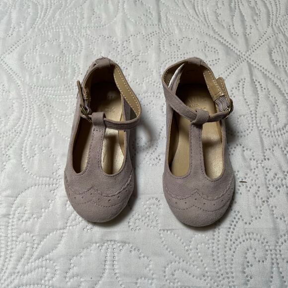 Janie and Jack Leather T Strap Mary Jane Flats Size 5 - Picture 3 of 8